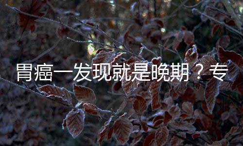 病情胃癌无症莫专家状现就期一发因贻误是晚